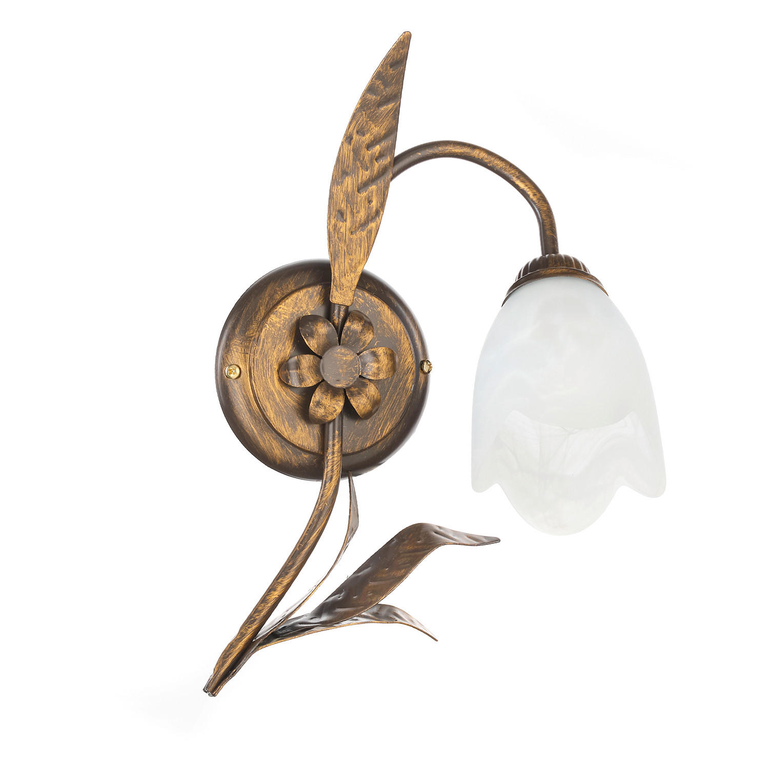 WANDLEUCHTE 25/19/32 cm   - Bronzefarben, KONVENTIONELL, Glas/Metall (25/19/32cm)