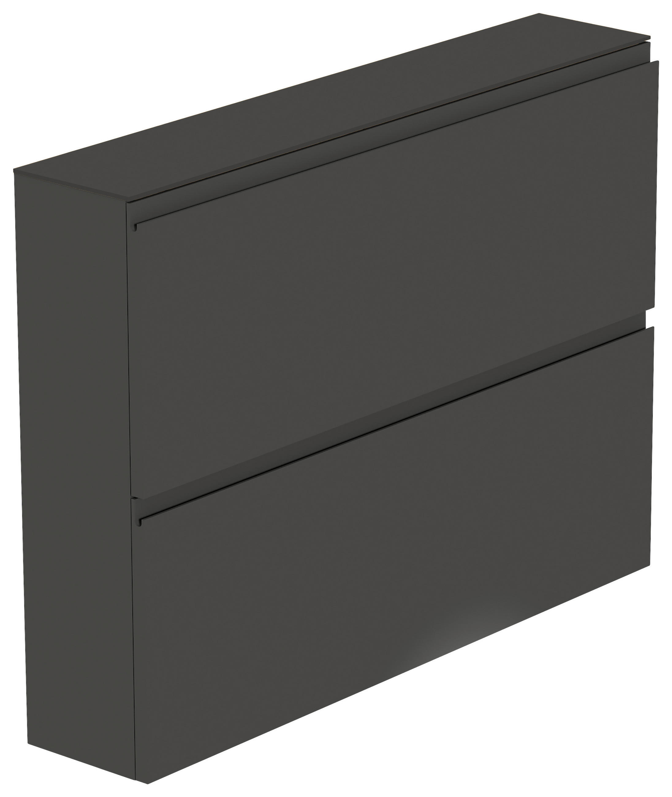 HÄNGESCHUHSCHRANK Anthrazit  - Anthrazit, Design, Glas/Holzwerkstoff (110/82/22cm) - Moderano