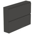 HÄNGESCHUHSCHRANK Gardasee in 110/82/22 cm - Anthrazit, Design, Glas/Holzwerkstoff (110/82/22cm) - Moderano