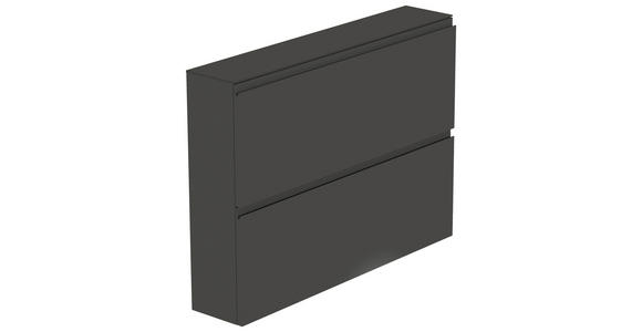 HÄNGESCHUHSCHRANK Gardasee in 110/82/22 cm - Anthrazit, Design, Glas/Holzwerkstoff (110/82/22cm) - Moderano