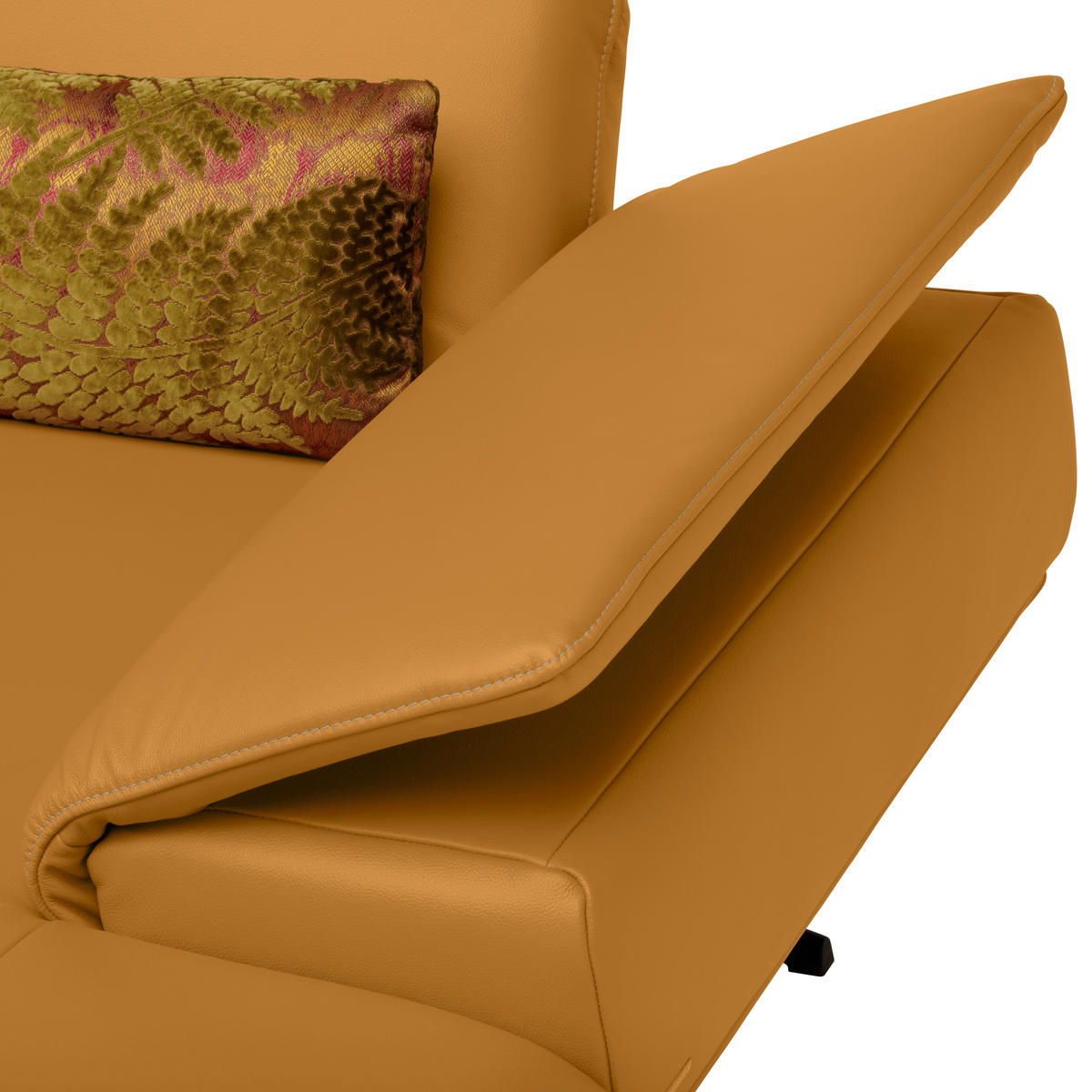 ECKSOFA in Echtleder Goldfarben  239/150 cm  - Beige/Goldfarben, Design, Leder/Metall (239/150cm) - Koinor