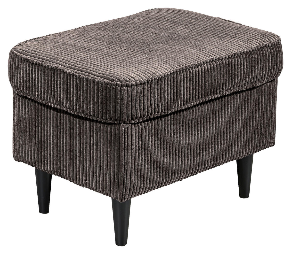 HOCKER in Textil Mokka  - Schwarz/Mokka, Basics, Holz/Textil (63/43/42cm) - MID.YOU