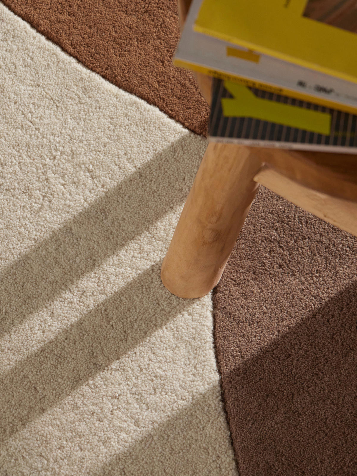 WOLLTEPPICH 200 cm Kollektion 1876 Ruvia Braun, Creme, Schwarz rund  - Creme/Schwarz, Basics, Textil (200cm) - Villeroy & Boch