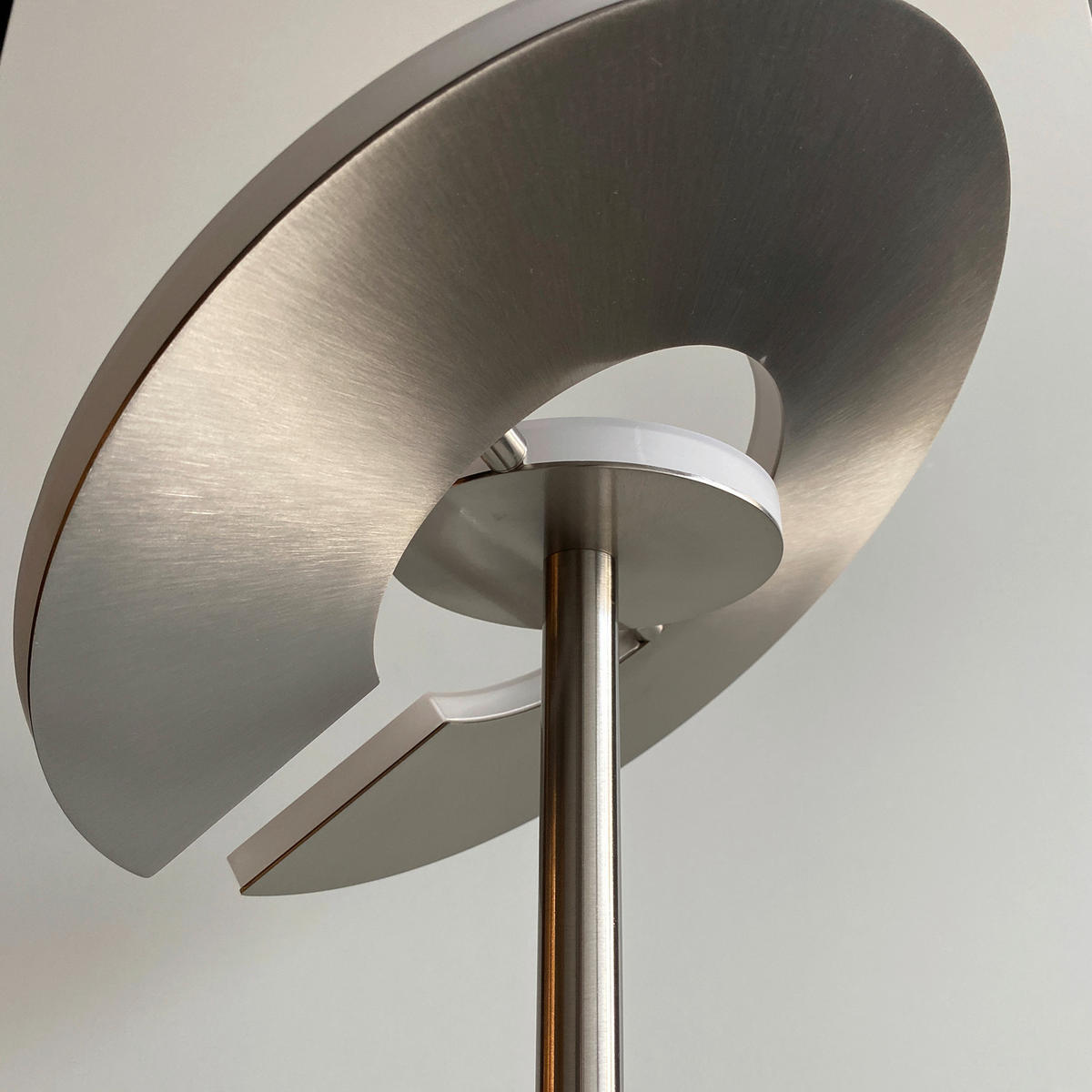 LED-STEHLEUCHTE - Weiss/Nickelfarben, Design, Metall (35/180cm) - Fischer & Honsel