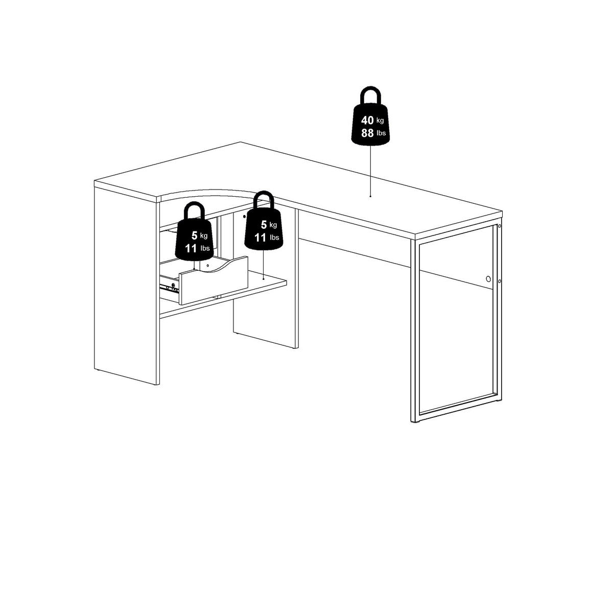 SCHREIBTISCH 145,1/81,1/76,8 cm  in Schwarz, Eichefarben  - Eichefarben/Schwarz, MODERN, Holzwerkstoff/Metall (145,1/81,1/76,8cm) - MID.YOU