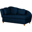 LIEGE  in Chenille, Flachgewebe Dunkelblau  - Dunkelblau, LIFESTYLE, Holz/Textil (85/97/180cm) - Novel