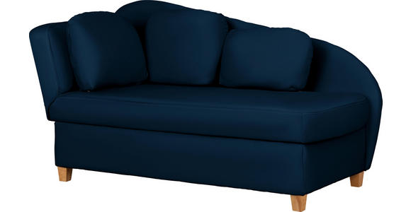 LIEGE  in Chenille, Flachgewebe Dunkelblau  - Dunkelblau, LIFESTYLE, Holz/Textil (85/97/180cm) - Novel