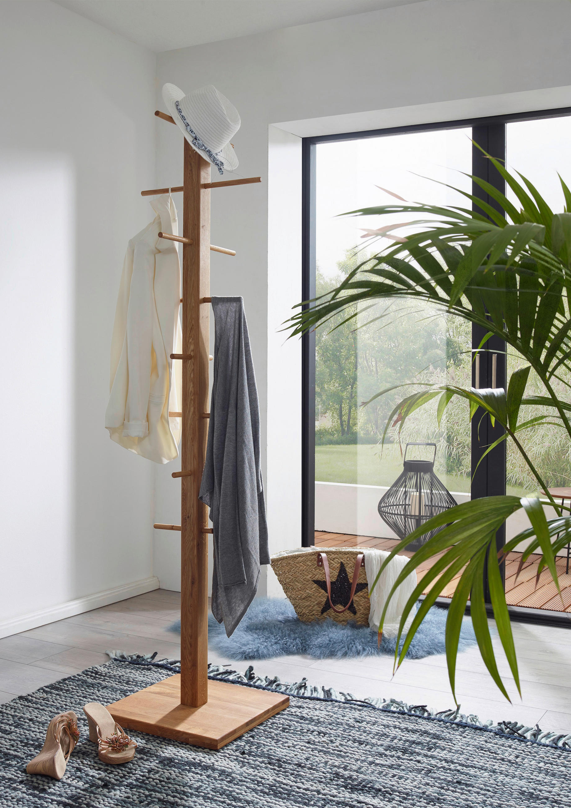 KLEIDERSTÄNDER in Eichefarben 40/180/40 cm   - Eichefarben, Basics, Holz (40/180/40cm)