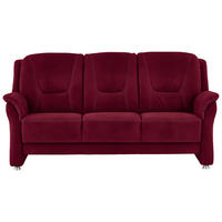 3-SITZER-SOFA in Mikrofaser Rot  - Beige/Rot, KONVENTIONELL, Textil/Metall (198/100/89cm) - Beldomo Comfort