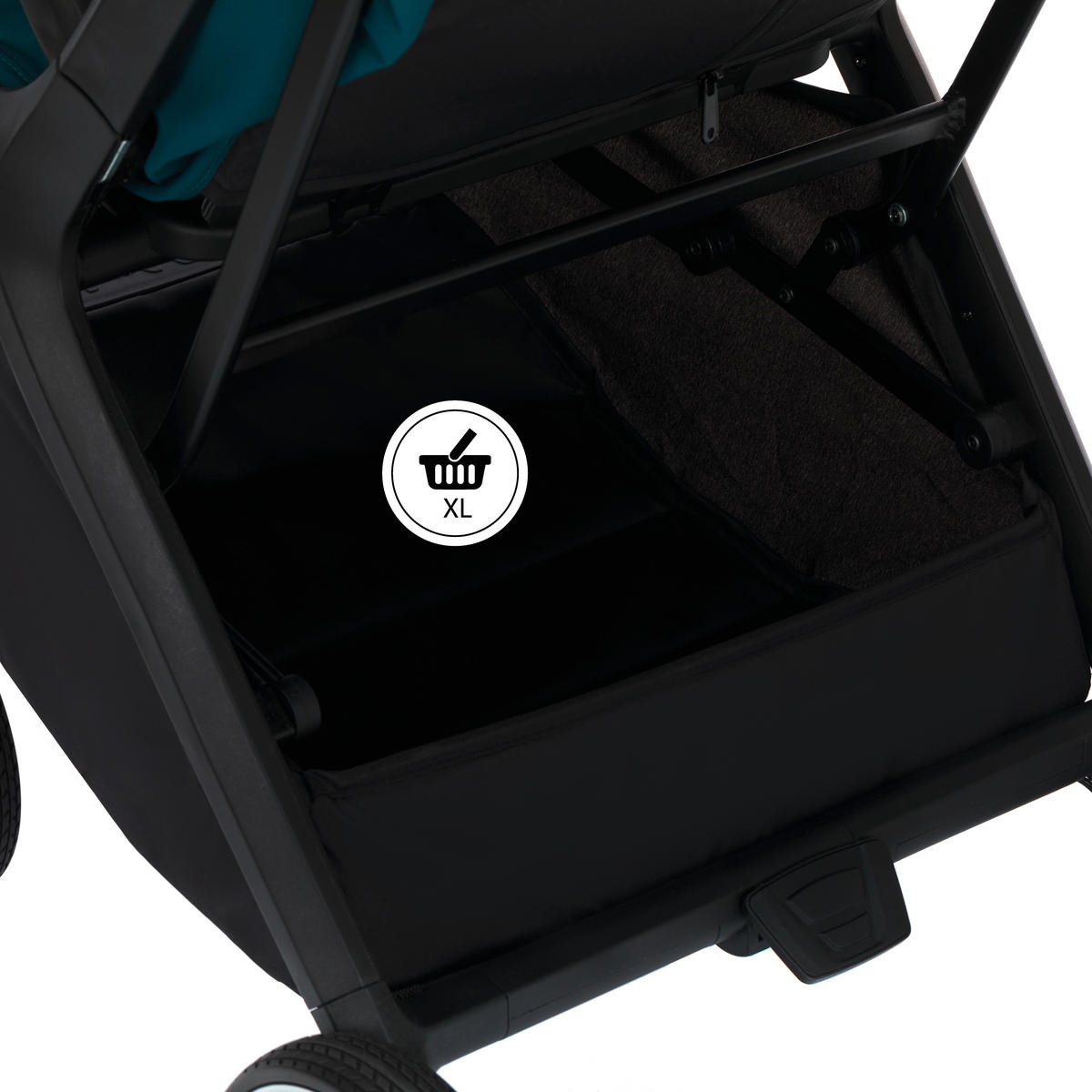 BUGGY Cooper  - Türkis/Schwarz, Basics, Textil (50/107/69cm) - Fillikid