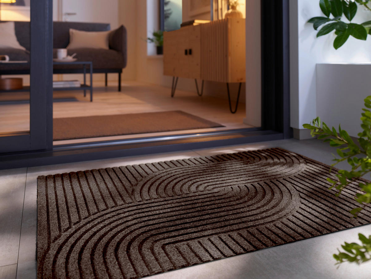 FUßMATTE 60/90 cm Loop dark brown  - Braun, Design, Kunststoff/Textil (60/90cm) - wash+dry