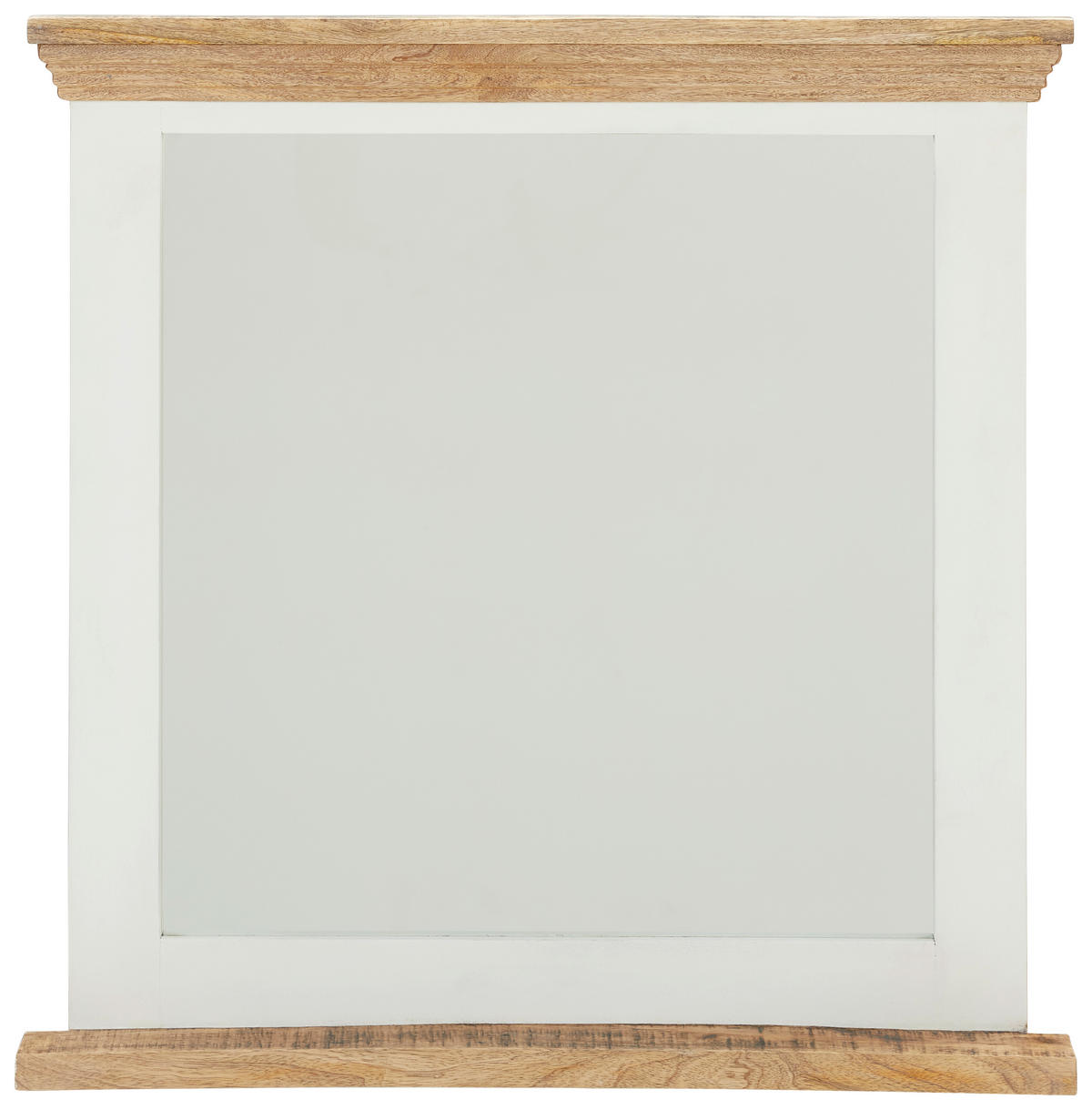 SPIEGEL 80/80/5 cm    in  - Naturfarben/Weiß, LIFESTYLE, Glas/Holz (80/80/5cm) - MID.YOU