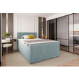 BOXSPRINGBETT 120/200 cm  in Hellblau  - Schwarz/Hellblau, KONVENTIONELL, Kunststoff/Textil (120/200cm) - Carryhome