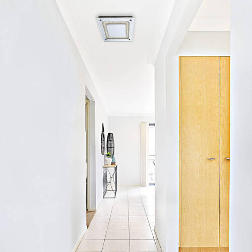 LED-DECKENLEUCHTE Thun 24 cm  - Opal/Weiß, Basics, Glas/Metall (24cm) - Näve