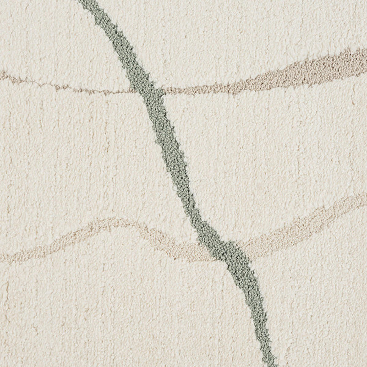 LÄUFER 80/300 cm Elio Creme, Hellbraun, Salbeigrün  - Hellbraun/Salbeigrün, Basics, Textil (80/300cm)