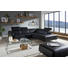 WOHNLANDSCHAFT in Leder Schwarz - Schwarz, Design, Leder/Metall (241/286cm) - Natuzzi Editions WOHNLANDSCHAFT in Leder Schwarz - Schwarz, Design, Leder/Metall (241/286cm) - Natuzzi Editions