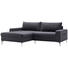 Wohnlandschaft in Grau Textil - Chromfarben/Grau, Design, Textil/Metall (191/244cm) - Ti`me