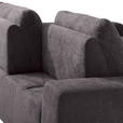 ECKSOFA in Flachgewebe Dunkelbraun  - Dunkelbraun, Design, Textil/Metall (260/188cm) - Hom`in