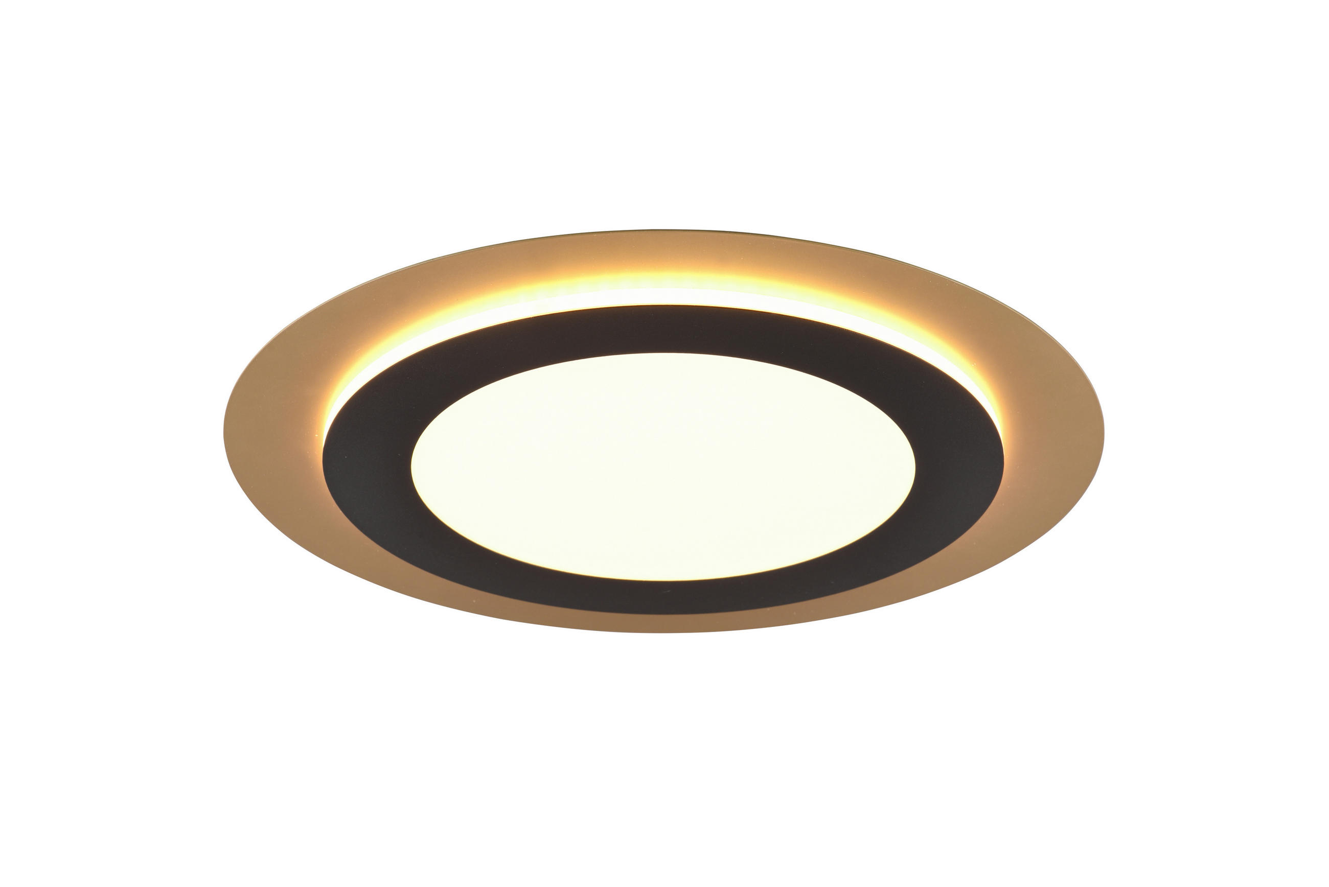 LED-DECKENLEUCHTE Morgan 45/4,2 cm   - Goldfarben/Schwarz, Basics, Metall (45/4,2cm) - Trio Leuchten