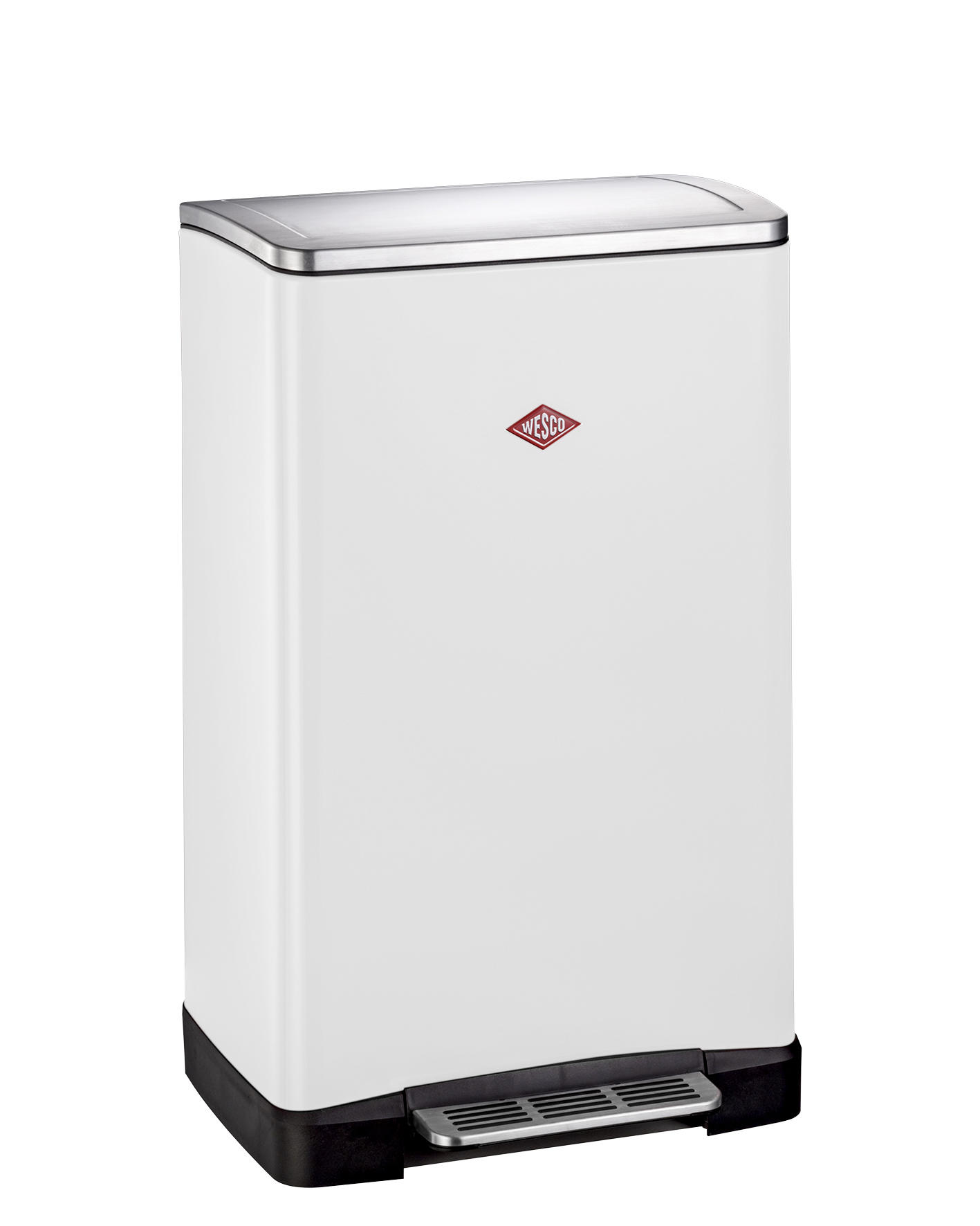 ABFALLSAMMLER Big Double Boy 2x 18 L - Schwarz/Weiß, Basics, Kunststoff/Metall (38/43,5/69,5cm) - Wesco