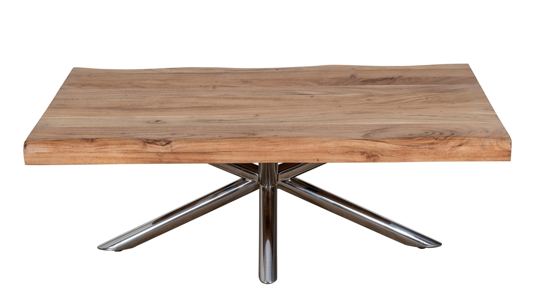 COUCHTISCH Akazie teilmassiv 120/45/70 cm rechteckig Naturfarben  - Naturfarben, Design, Holz/Metall (120/45/70cm) - Livetastic