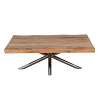 COUCHTISCH Akazie teilmassiv 120/45/70 cm rechteckig Naturfarben  - Naturfarben, Design, Holz/Metall (120/45/70cm) - Livetastic