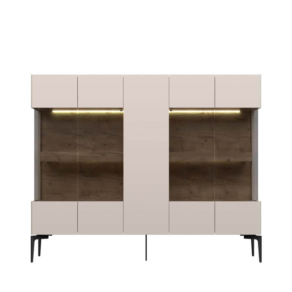 KOMODA, kašmir - kašmir, Design, kovina/leseni material (152/125/42cm) - Hom`in