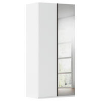 DREHTÜRENSCHRANK 101/235/61 cm,  in Weiß, 2-türig  - Graphitfarben/Weiß, Basics, Glas/Holzwerkstoff (101/235/61cm) - Novel