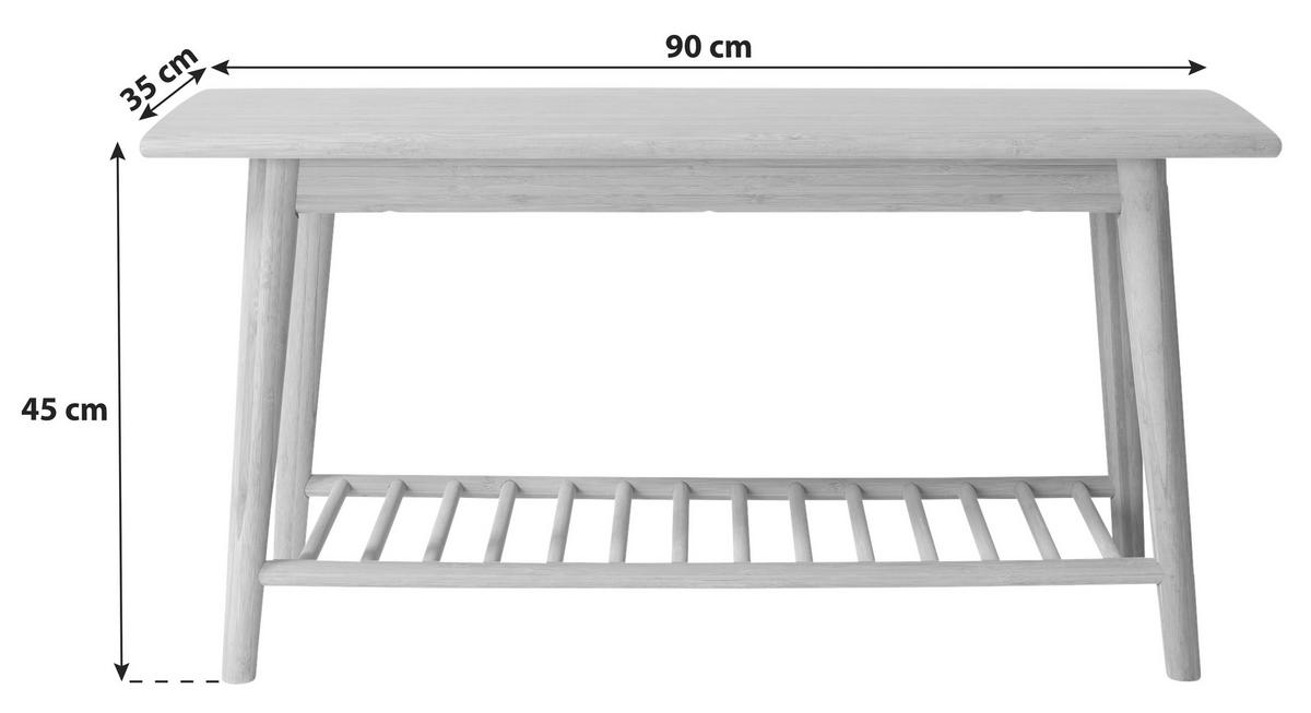 SCHUHBANK 90/45/35 cm  - Schwarz, ROMANTIK / LANDHAUS, Holz (90/45/35cm) - MID.YOU