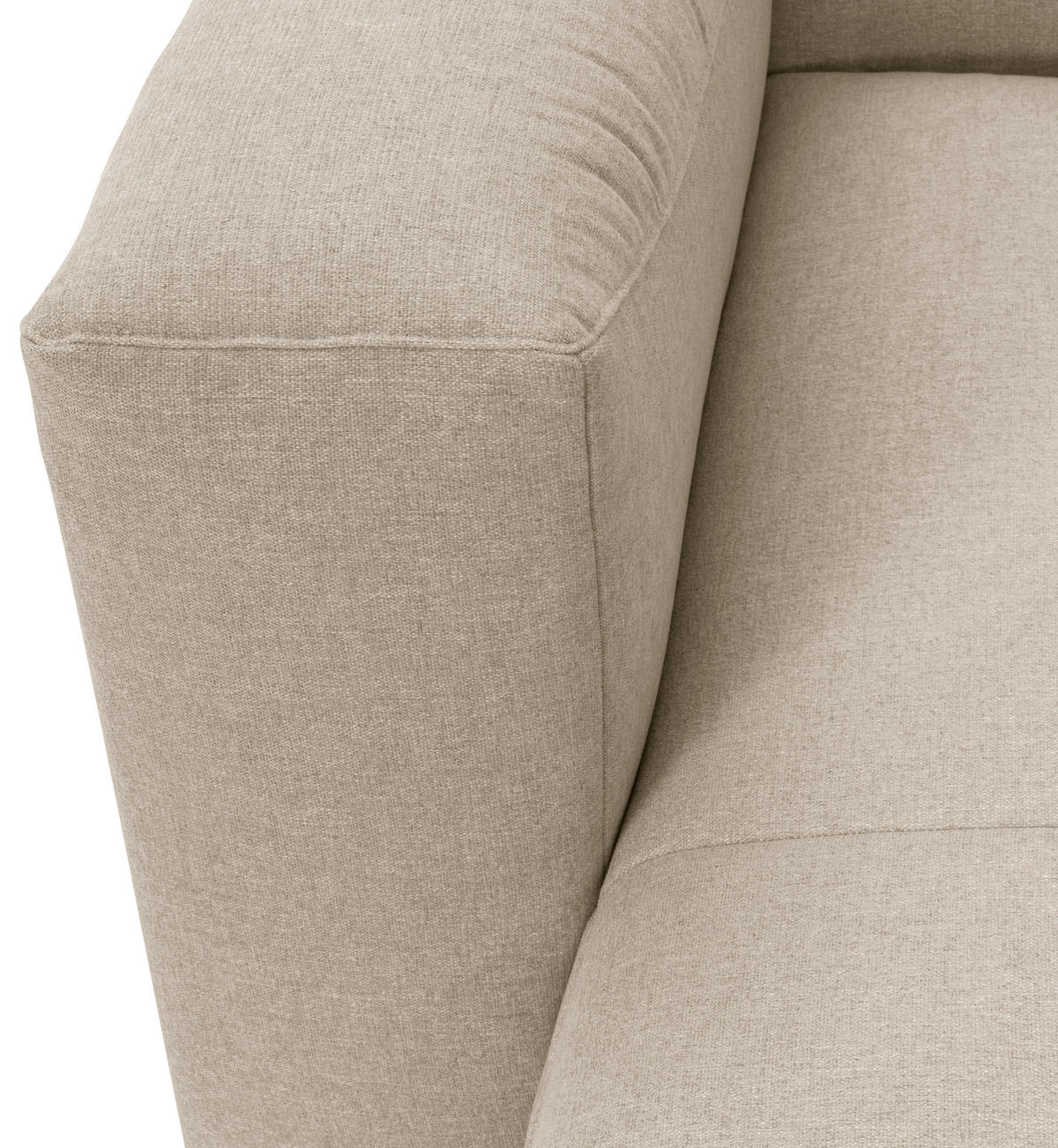 WOHNLANDSCHAFT Creme Flachgewebe  - Creme, Design, Kunststoff/Textil (235/275/160cm) - Max Winzer