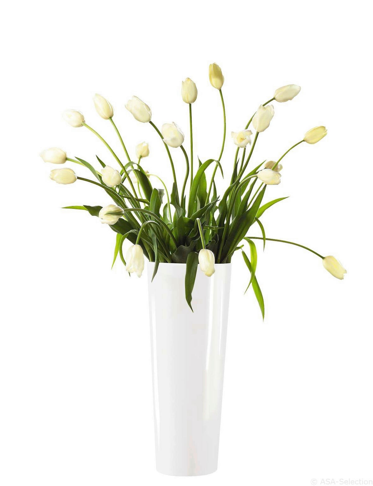 VASE 45 cm  - Weiss, Basics, Keramik (17/45cm) - ASA