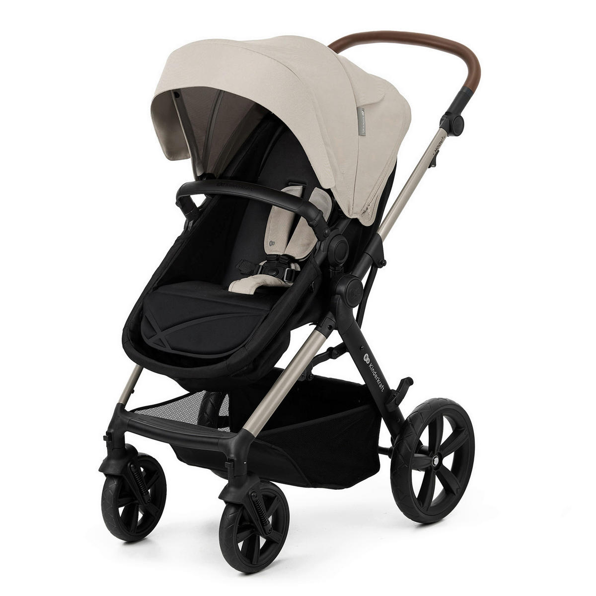 KINDERWAGENSET Moov 2 3in1 EVA WHEELS  - Schwarz/Grau, Basics, Textil/Metall (60/86,5/106cm) - Kinderkraft