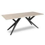 ESSTISCH in Holz, Metall 200/100/77 cm   - Graubraun/Schwarz, LIFESTYLE, Holz/Metall (200/100/77cm) - Landscape