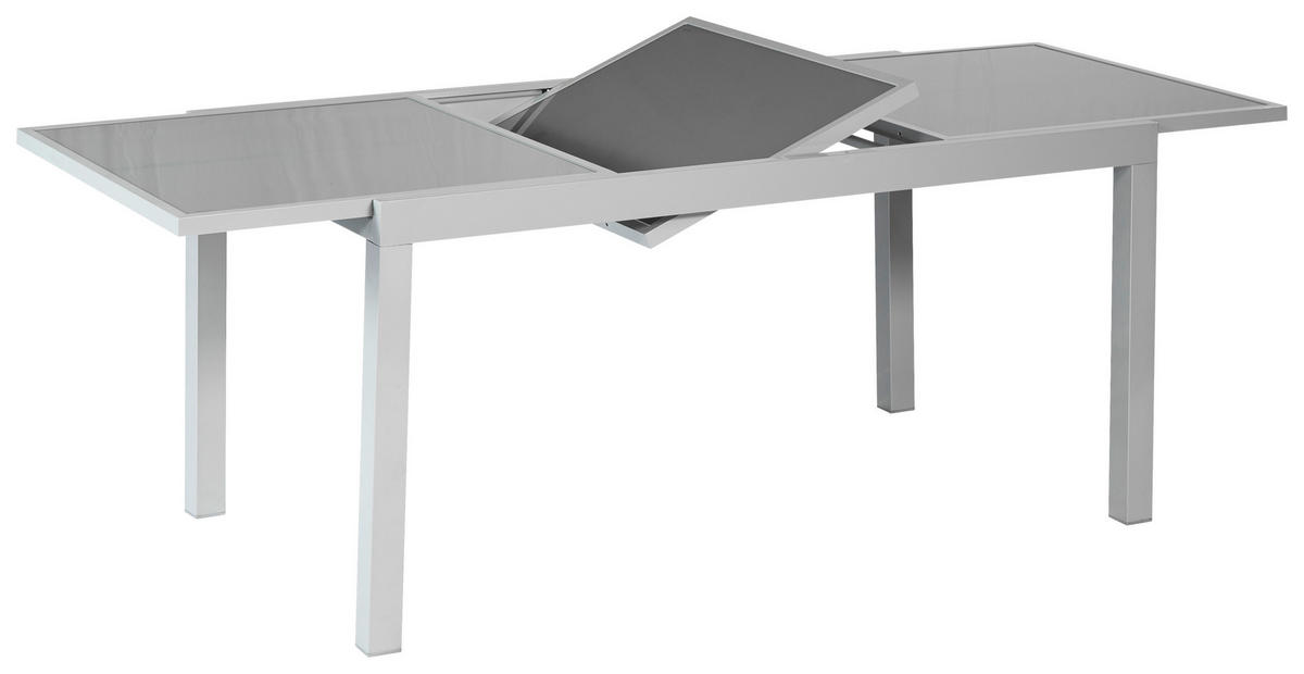 GARTENSET Aluminium  - Silberfarben/Braun, MODERN, Textil/Metall - Gardenson