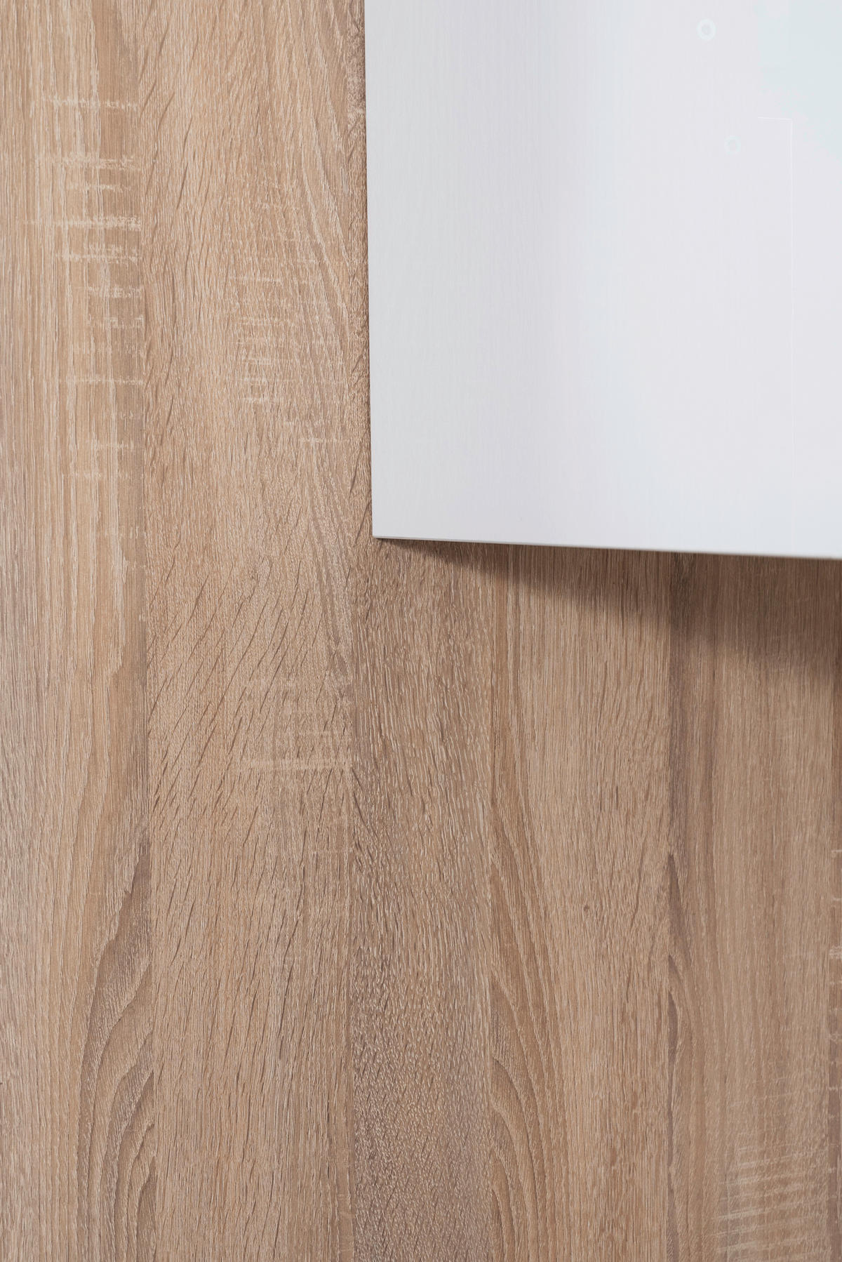 KÜCHENBLOCK 445 cm   in Eichefarben, Weiß Hochglanz  - Eichefarben/Weiß Hochglanz, Basics, Holzwerkstoff (445cm) - Respekta