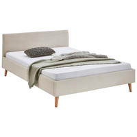 POLSTERBETT 140/200 cm  in Beige  - Eichefarben/Beige, Trend, Holz/Textil (140/200cm) - Boxxx