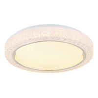 STROPNÍ LED SVÍTIDLO, 40/8 cm  - čiré/opál, Konvenční, kov/plast (40/8cm) - Globo