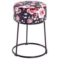 HOCKER in Metall, Textil, Holzwerkstoff Multicolor, Schwarz  - Multicolor/Schwarz, Design, Holzwerkstoff/Textil (30/46/30cm)