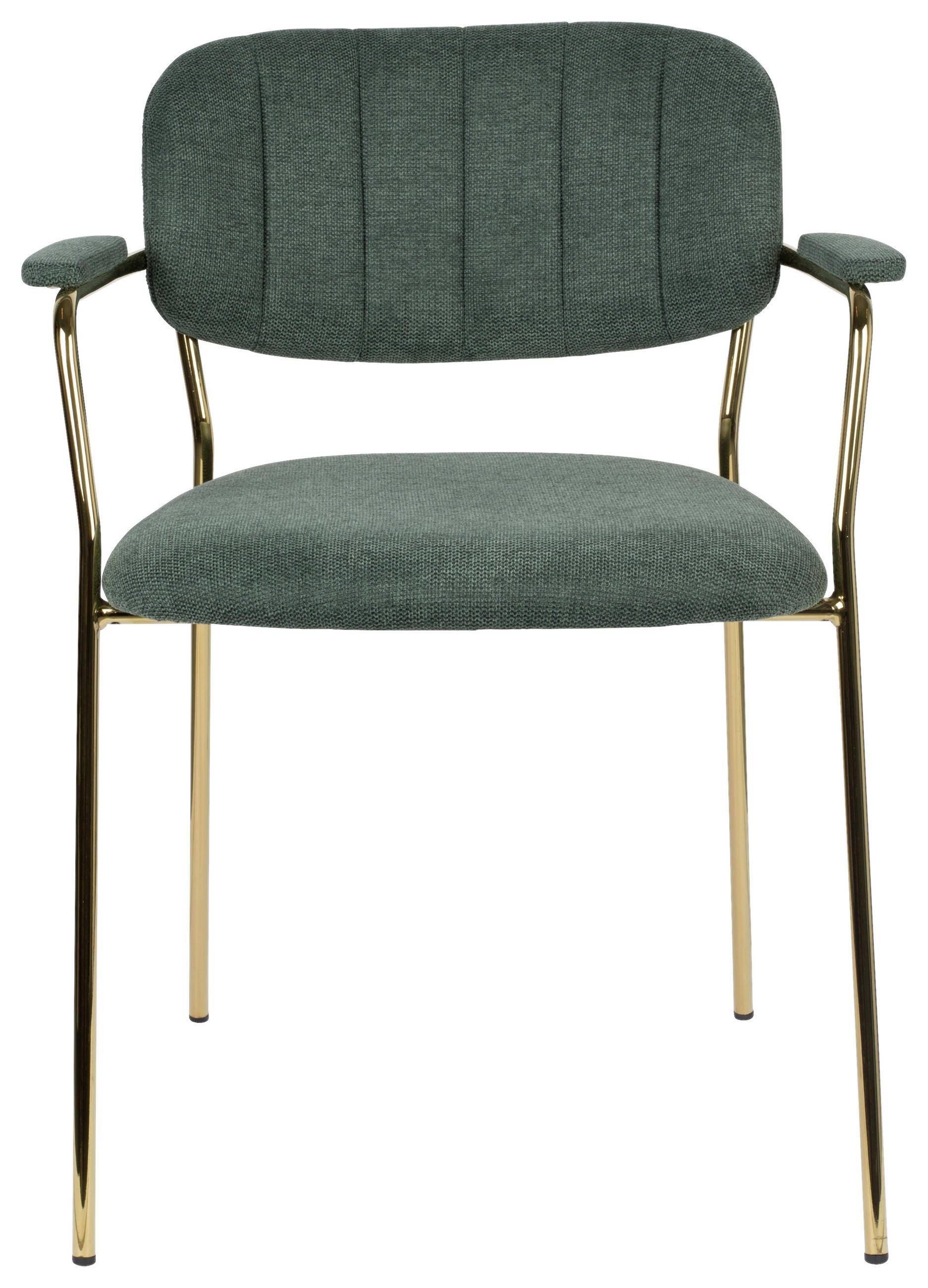 ARMLEHNSTUHL  in Flachgewebe  - Dunkelgrün/Goldfarben, KONVENTIONELL, Textil/Metall (60,5/78/56cm) - Carryhome