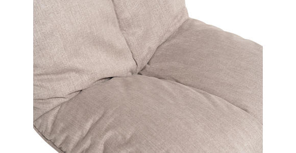 SESSEL in Flachgewebe Taupe  - Taupe/Schwarz, MODERN, Textil/Metall (86/92/99cm) - Belluti