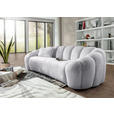 BIGSOFA in Chenille Hellgrau  - Hellgrau/Schwarz, KONVENTIONELL, Kunststoff/Textil (248/78/112cm) - Carryhome