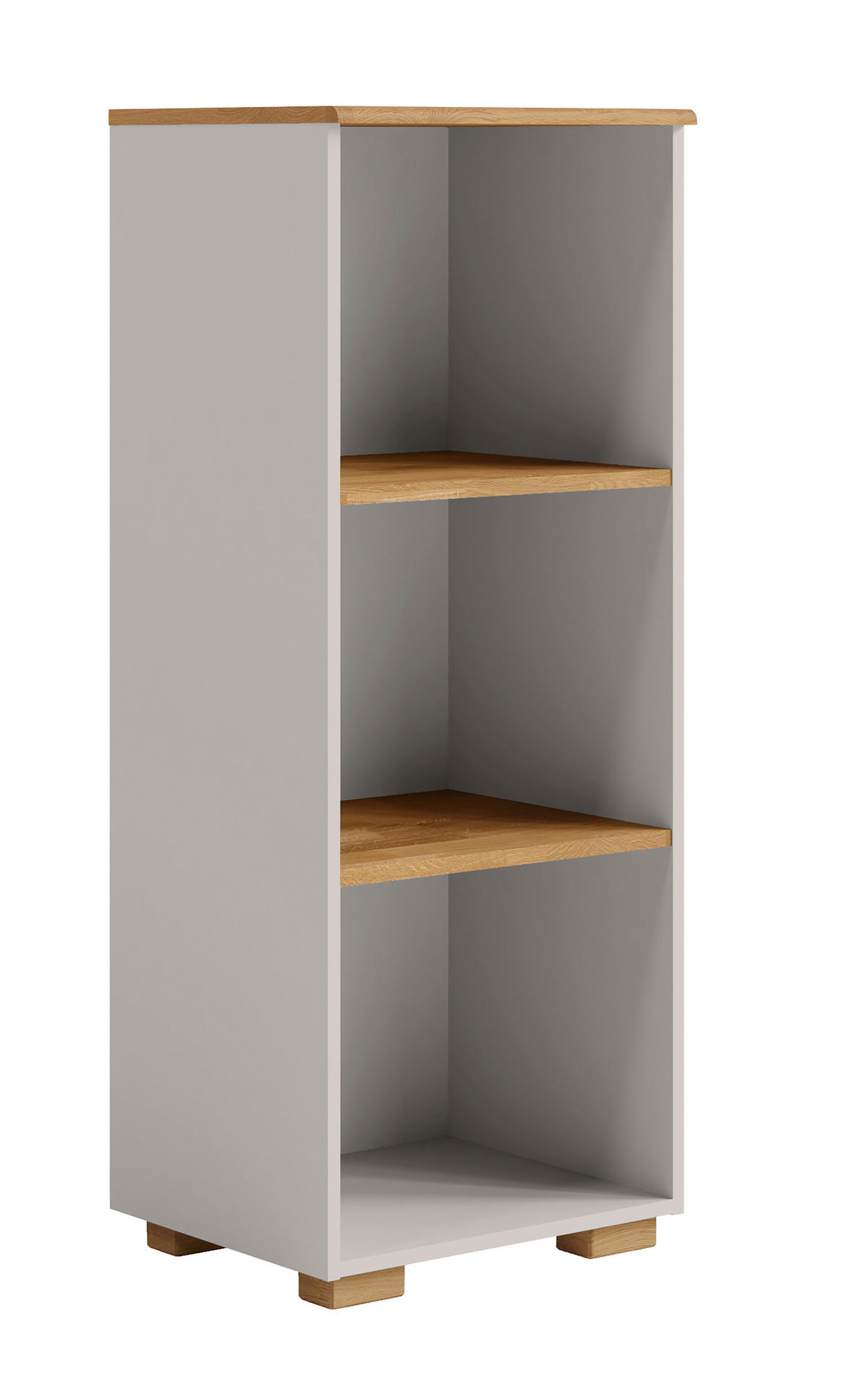 REGAL Eiche massiv Grau, Eichefarben  - Eichefarben/Grau, KONVENTIONELL, Holz/Holzwerkstoff (50/126,5/42cm) - Cantus