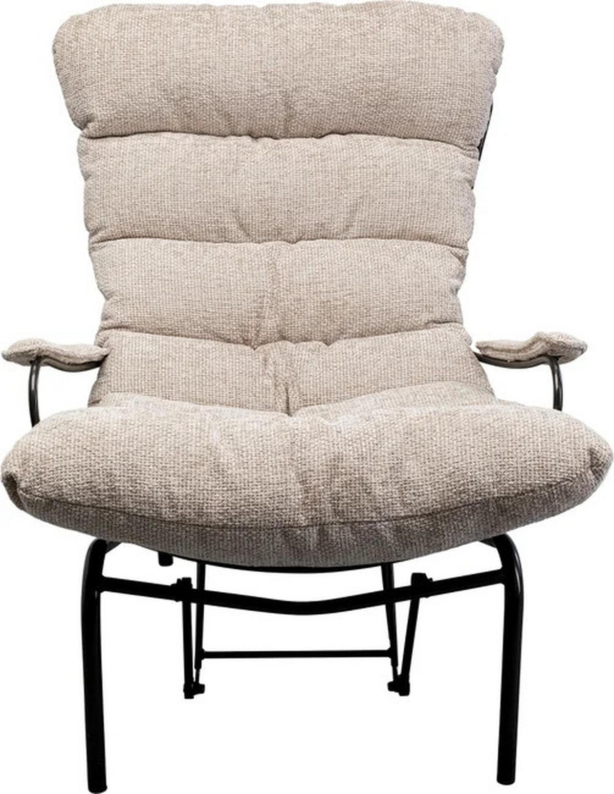 SESSELSET in Mikrofaser Schwarz, Beige  - Beige/Schwarz, Design, Textil/Metall (83/97/106cm) - Kare-Design