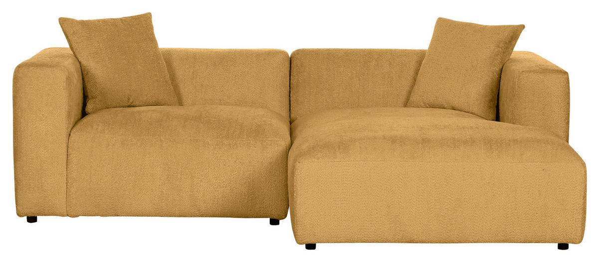 ECKSOFA Senfgelb Chenille  - Senfgelb/Creme, MODERN, Kunststoff/Textil (231/178cm) - Carryhome
