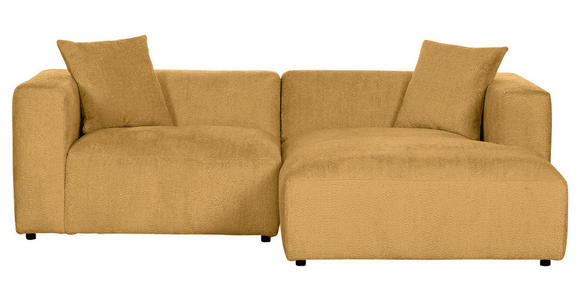 ECKSOFA Senfgelb Chenille Zierkissen, Rücken echt  - Senfgelb/Creme, MODERN, Kunststoff/Textil (231/178cm) - Carryhome