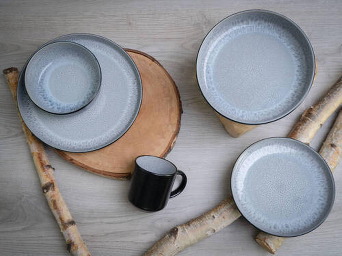 KOMBISERVICE 10-teilig  - Hellgrau, Trend, Keramik - Creatable