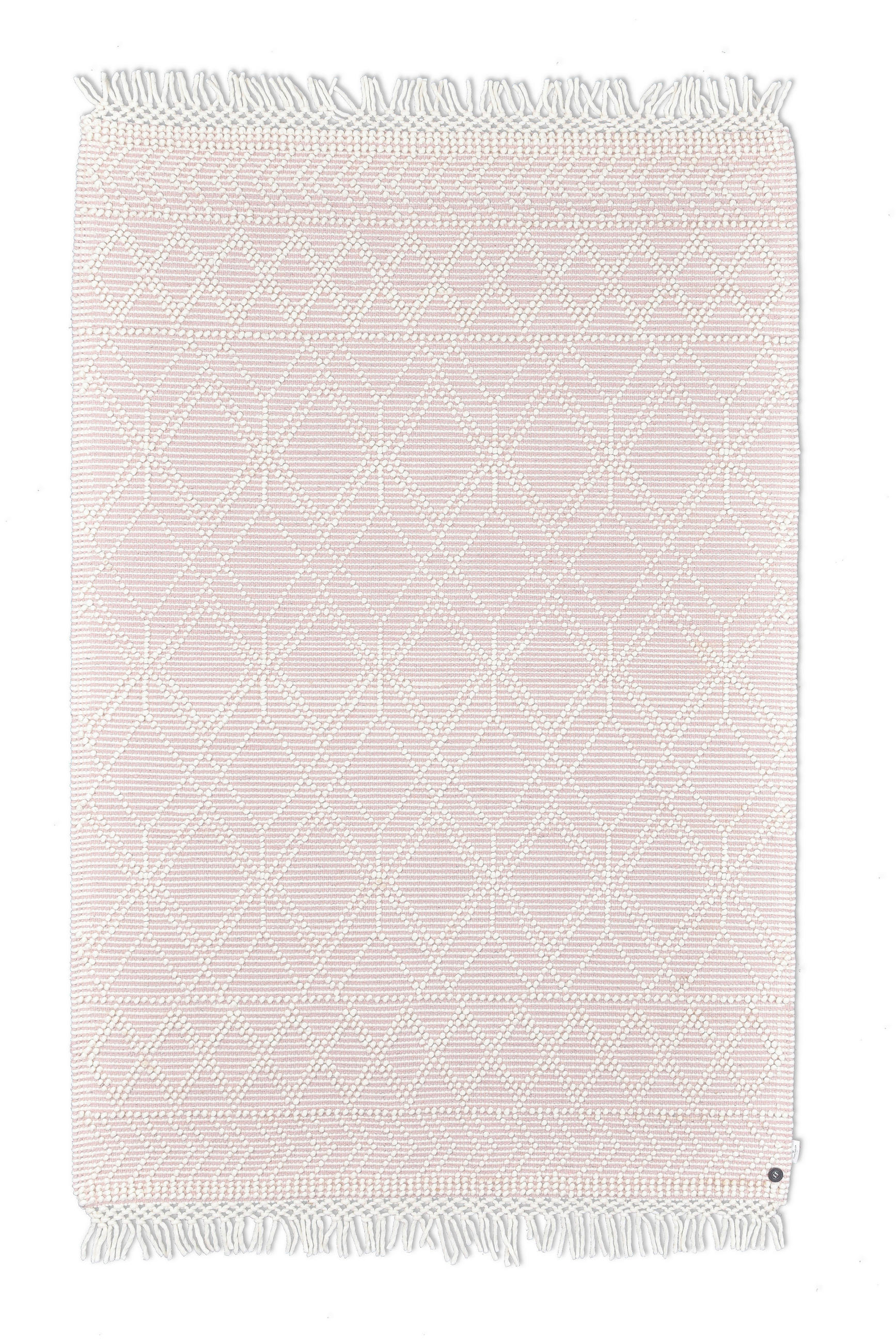 Tom Tailor Handwebteppich Colored Macrame - Three Rosa 190x290 cm