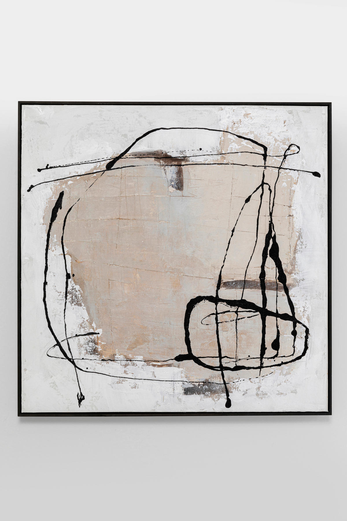 BILD Abstraktes  - Schwarz/Weiß, Design, Holz/Textil (100/100/5cm) - Kare-Design