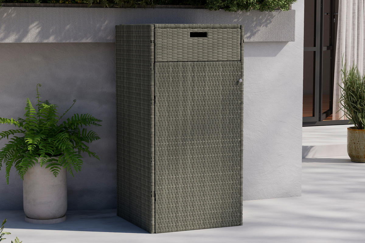 GARTENKOMMODE 55/111/55 cm  - Silberfarben/Grau, MODERN, Kunststoff/Metall (55/111/55cm) - Ambia Garden