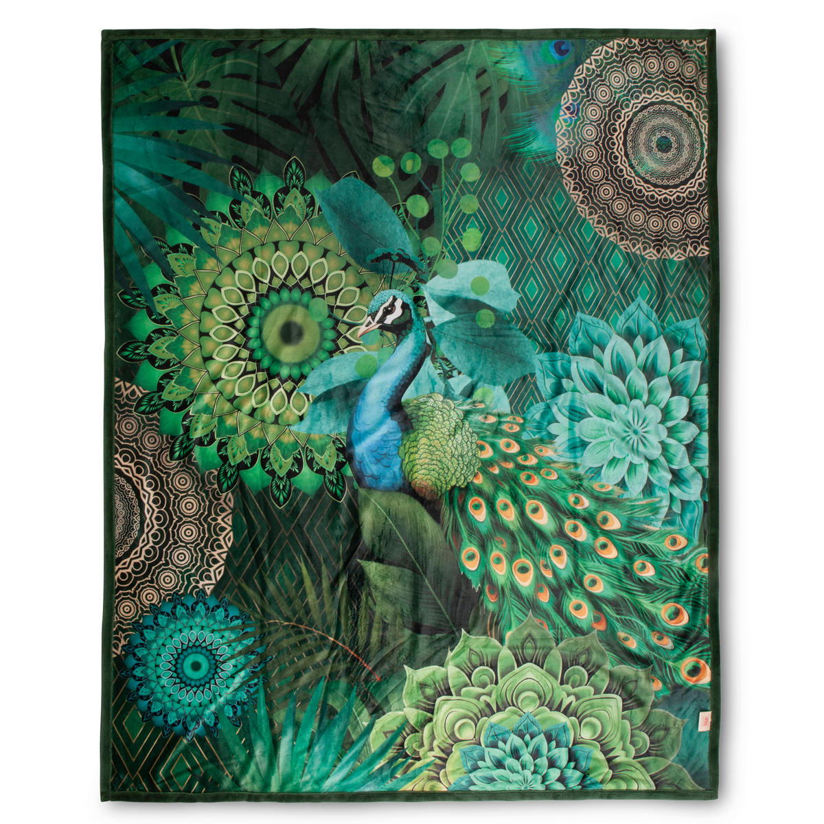 PLAID HIP 130/160 cm  - Dunkelgrün/Grün, Design, Textil (130/160cm)